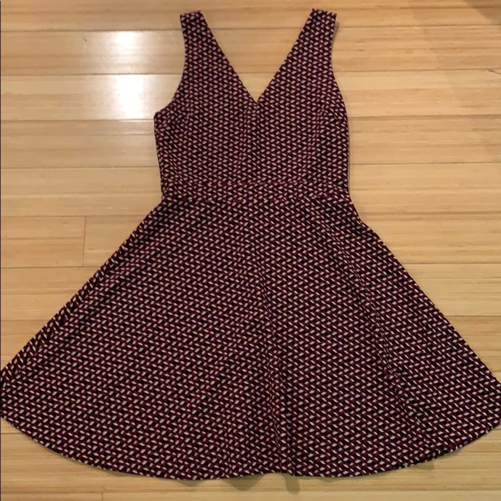 Aqua | Patterned a-line dress